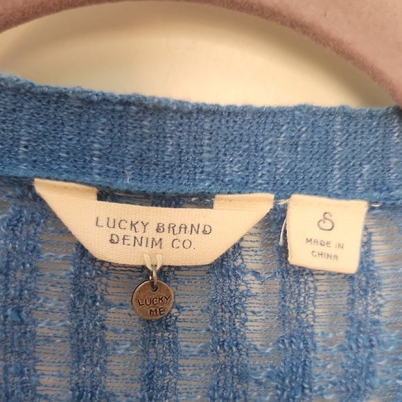Lucky Brand Blue Cardigan Sweater - Picture 2 of 7